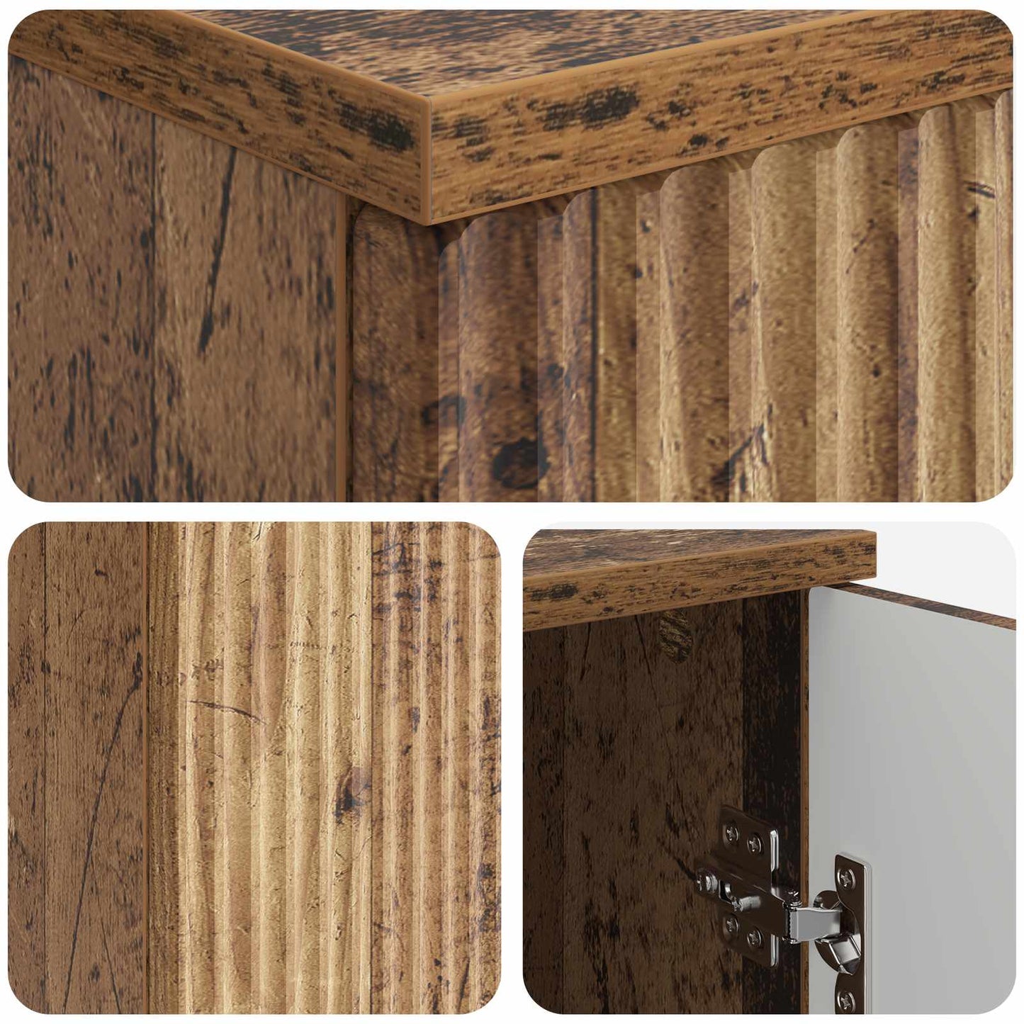 Desk with Shelf Old Wood 142.5 x 50 x 75 cm Engineered Wood