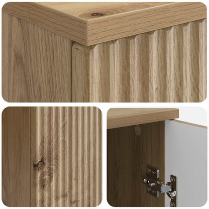 Desk with Shelf Artisan Oak 142.5 x 50 x 75 cm Engineered Wood