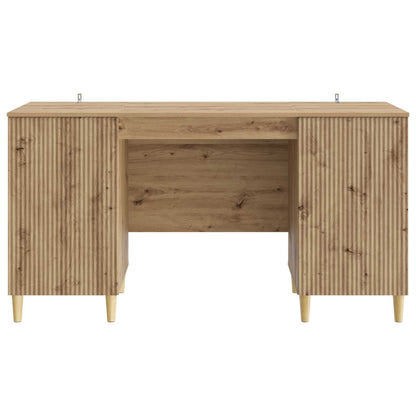 Desk with Shelf Artisan Oak 142.5 x 50 x 75 cm Engineered Wood