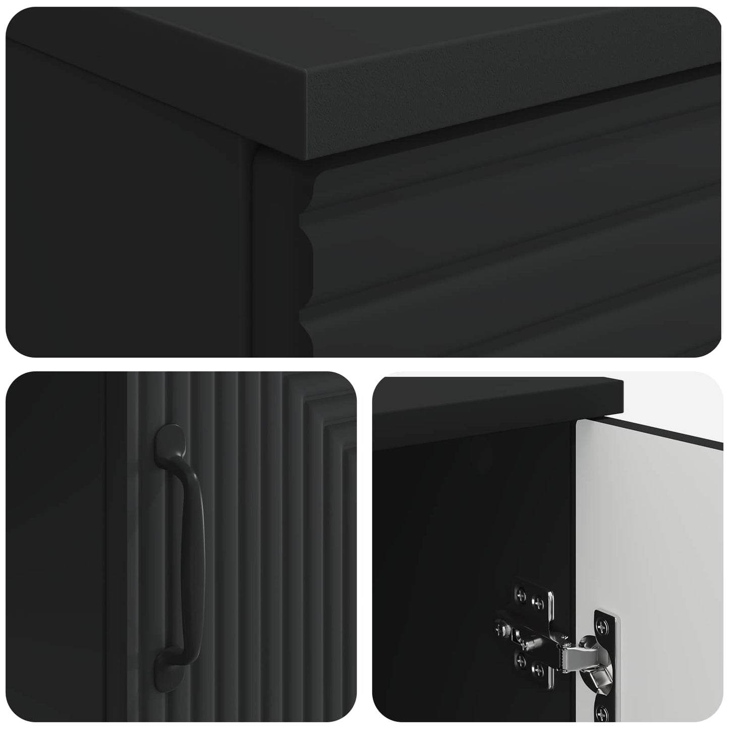 Desk with Shelf Black 142.5 x 50 x 75 cm Engineered Wood