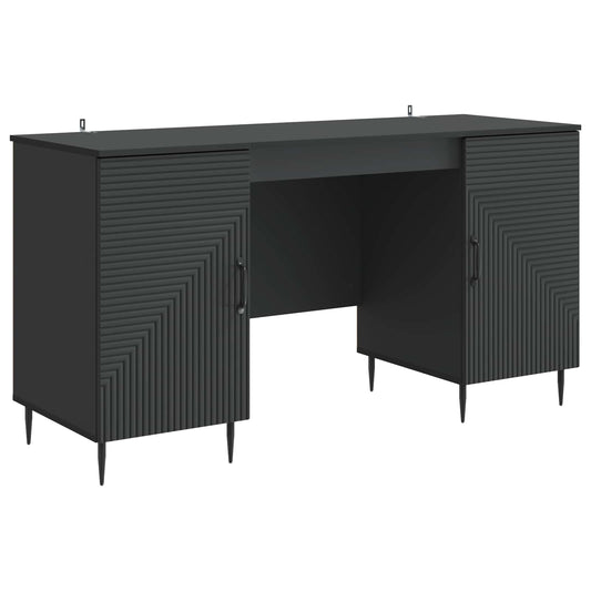 Desk Black 142.5 x 50 x 75 cm Engineered Wood