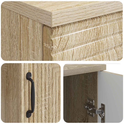 Desk with Shelf Sonoma Oak 142.5 x 50 x 75 cm Engineered Wood