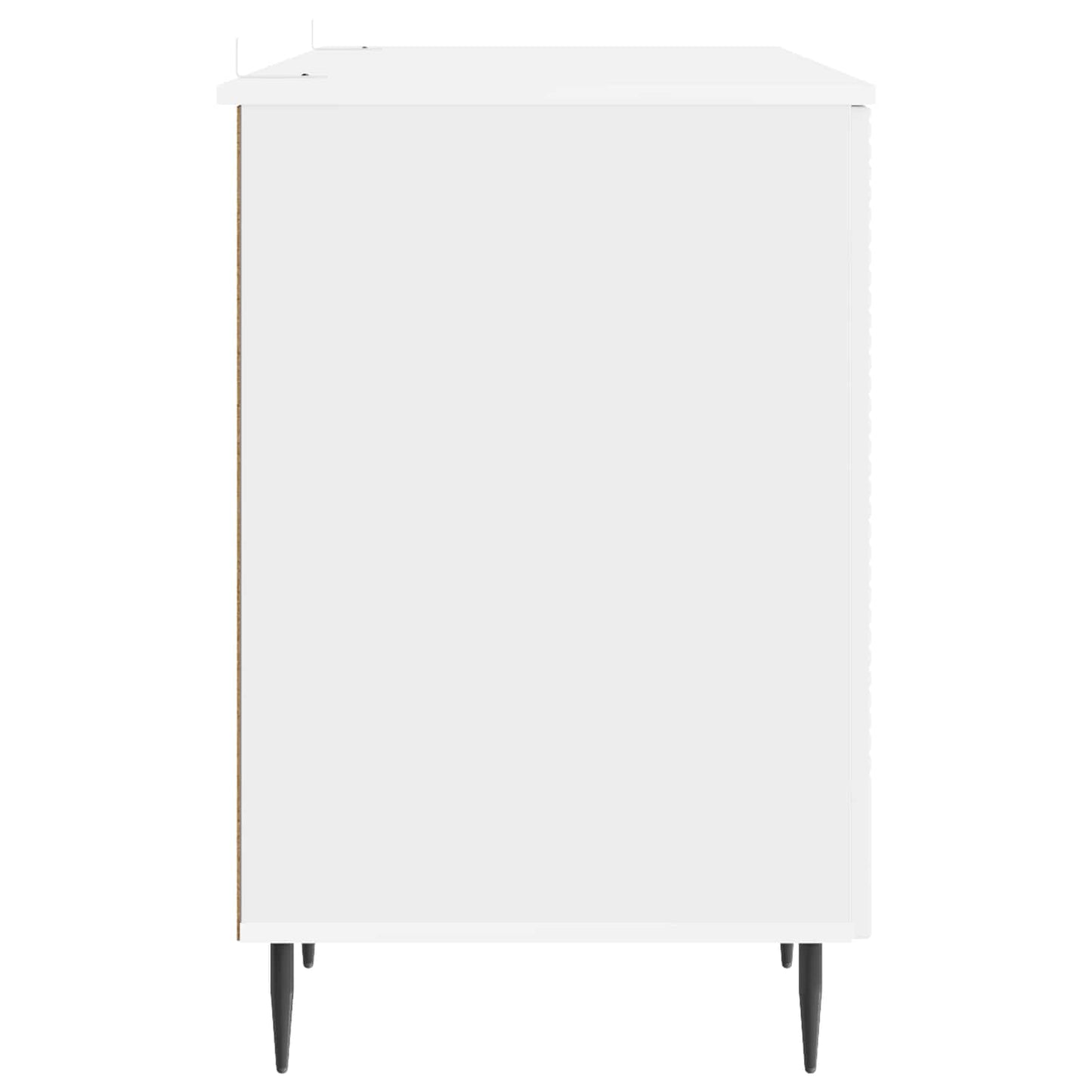 Desk High Gloss White 142.5 x 50 x 75 cm Engineered Wood