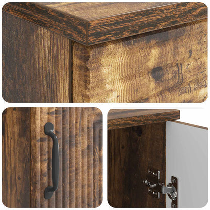Desk with Shelf Smoked Oak 142.5 x 50 x 75 cm Engineered Wood