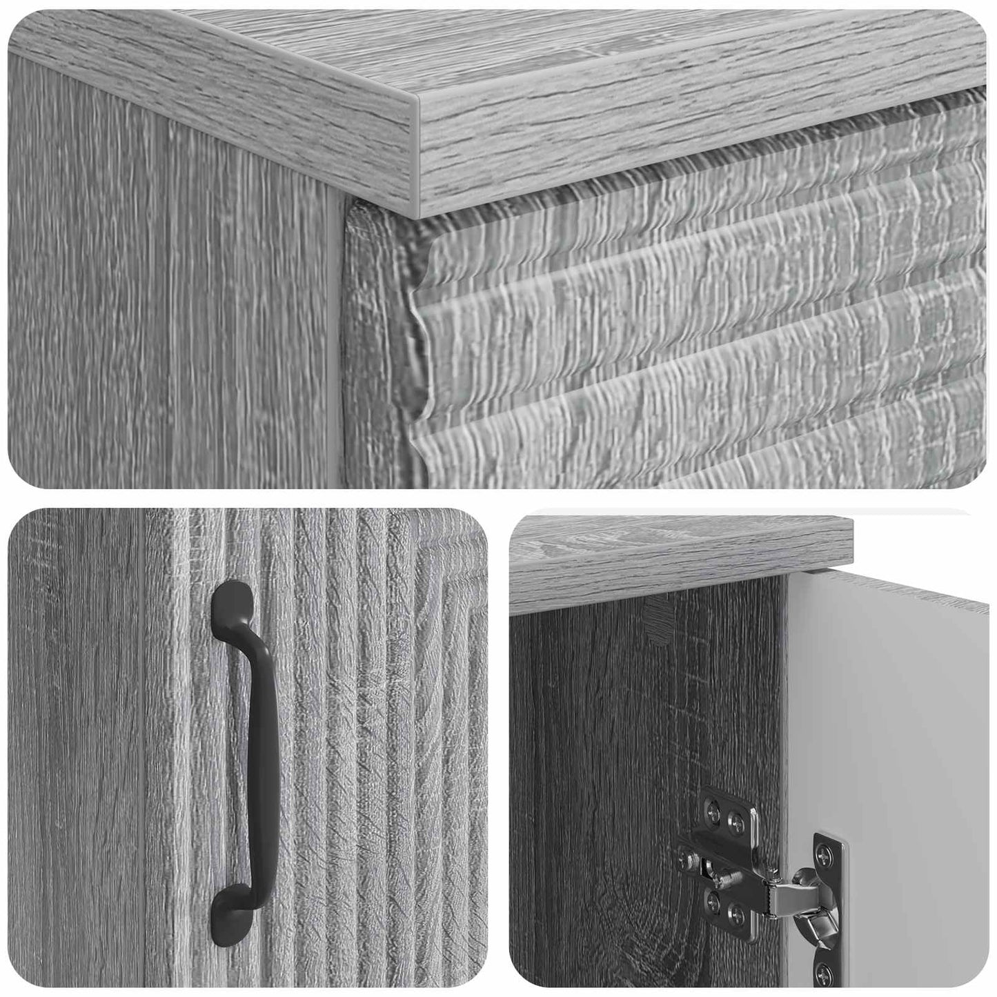 Desk with Shelf Grey Sonoma 142.5 x 50 x 75 cm Engineered Wood