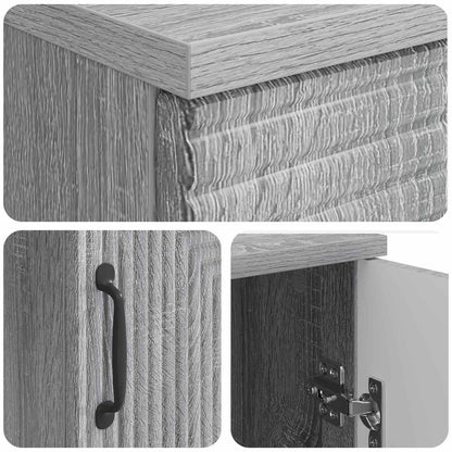 Desk with Shelf Grey Sonoma 142.5 x 50 x 75 cm Engineered Wood