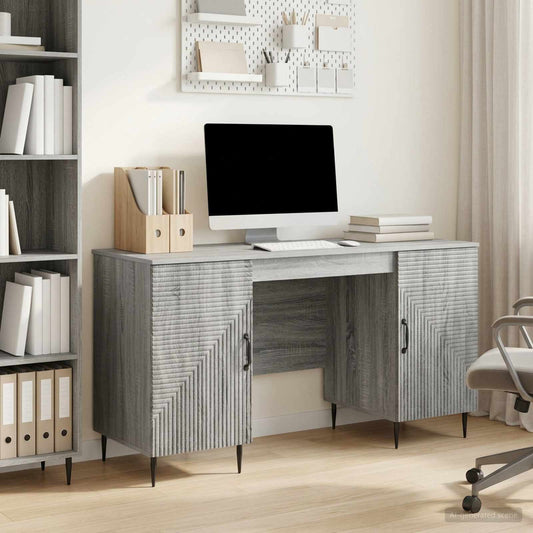 Desk Grey Sonoma 142.5 x 50 x 75 cm Engineered Wood