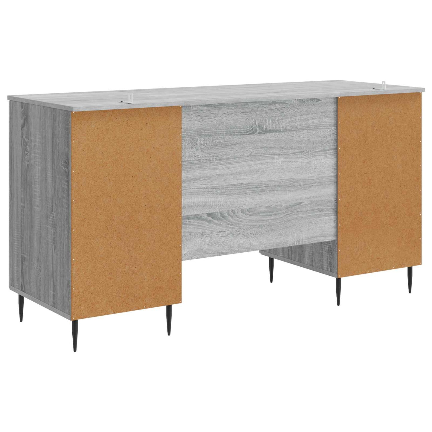 Desk with Shelf Grey Sonoma 142.5 x 50 x 75 cm Engineered Wood