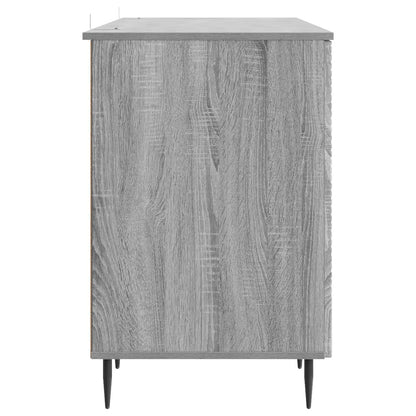 Desk with Shelf Grey Sonoma 142.5 x 50 x 75 cm Engineered Wood