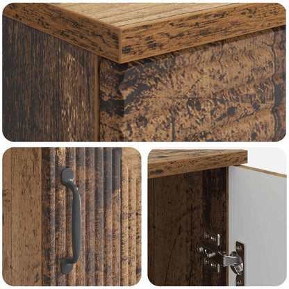 Desk with Shelf Old Wood 142.5 x 50 x 75 cm Engineered Wood
