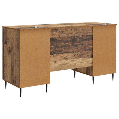 Desk with Shelf Old Wood 142.5 x 50 x 75 cm Engineered Wood