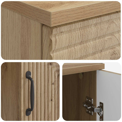 Desk with Shelf Artisan Oak 142.5 x 50 x 75 cm Engineered Wood