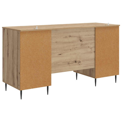 Desk with Shelf Artisan Oak 142.5 x 50 x 75 cm Engineered Wood