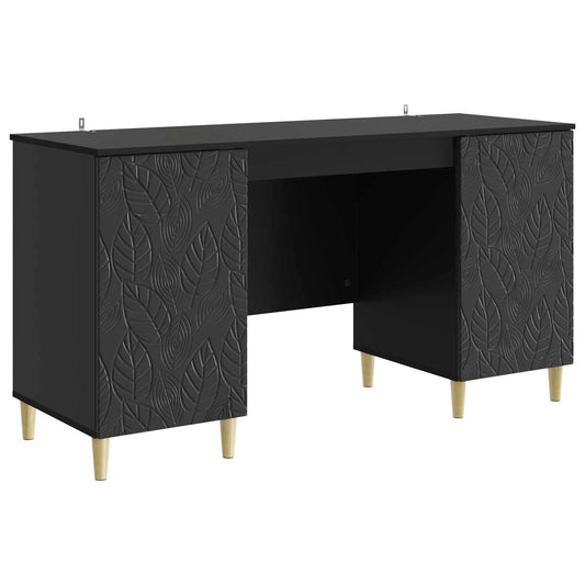 Desk Black 142.5 x 50 x 75 cm Engineered Wood
