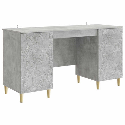 Desk Concrete Grey Engineered Wood 142.5 x 50 x 75 cm