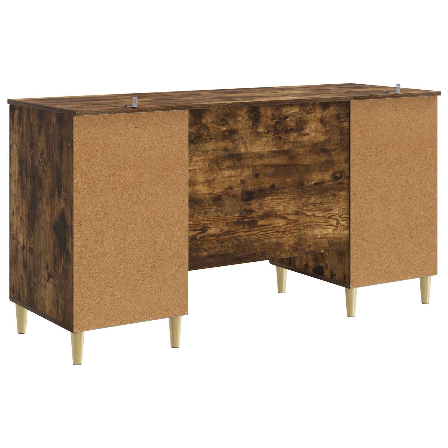 Desk Smoked Oak 142.5 x 50 x 75 cm Engineered Wood