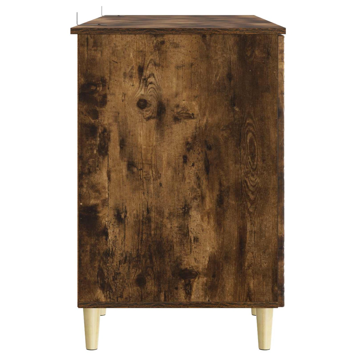 Desk Smoked Oak 142.5 x 50 x 75 cm Engineered Wood
