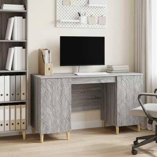 Desk Grey Sonoma Engineered Wood 142.5 x 50 x 75 cm