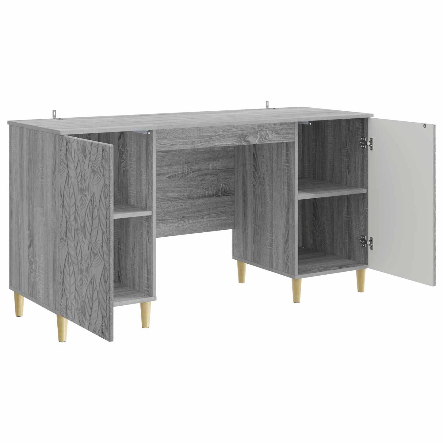 Desk Grey Sonoma 142.5 x 50 x 75 cm Engineered Wood