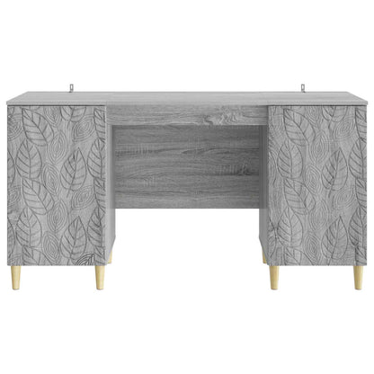 Desk Grey Sonoma 142.5 x 50 x 75 cm Engineered Wood