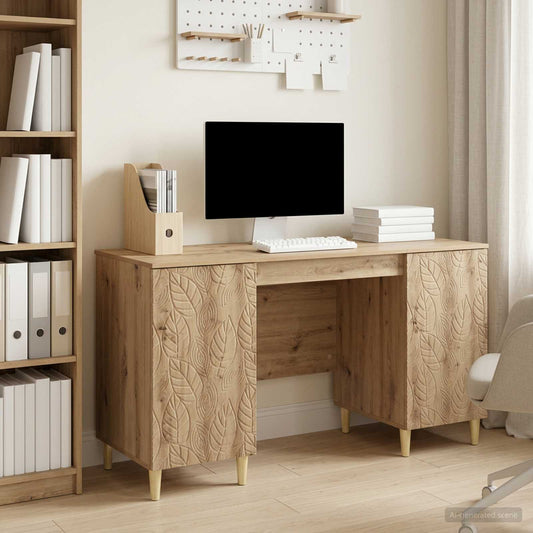 Desk Artisan Oak 142.5 x 50 x 75 cm Engineered Wood
