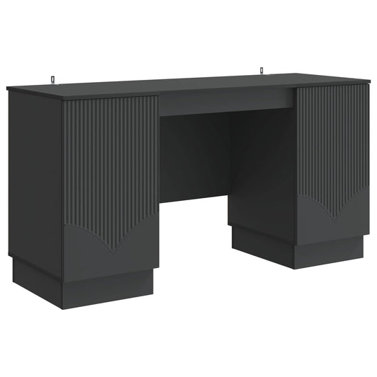 Desk Black 142.5 x 50 x 75 cm Engineered Wood