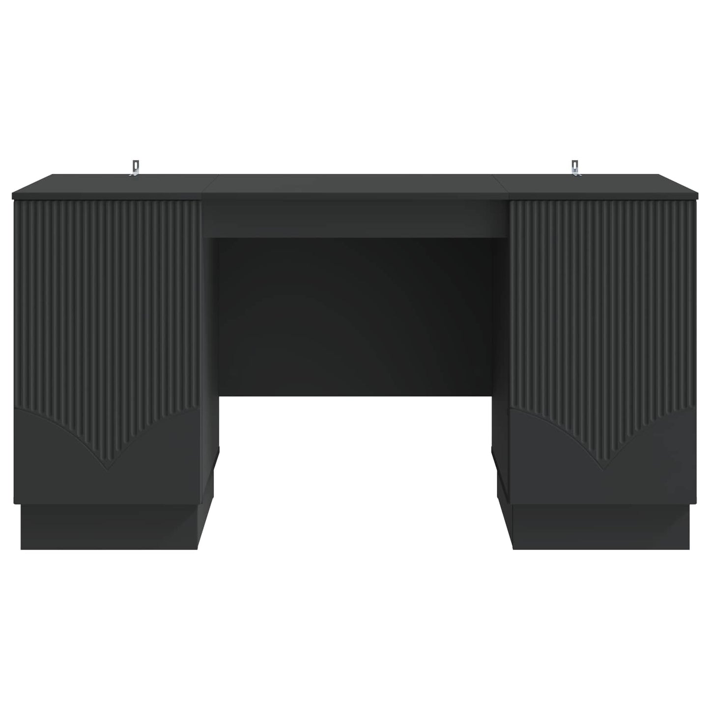 Desk with Shelf Black 142.5 x 50 x 75 cm Engineered Wood