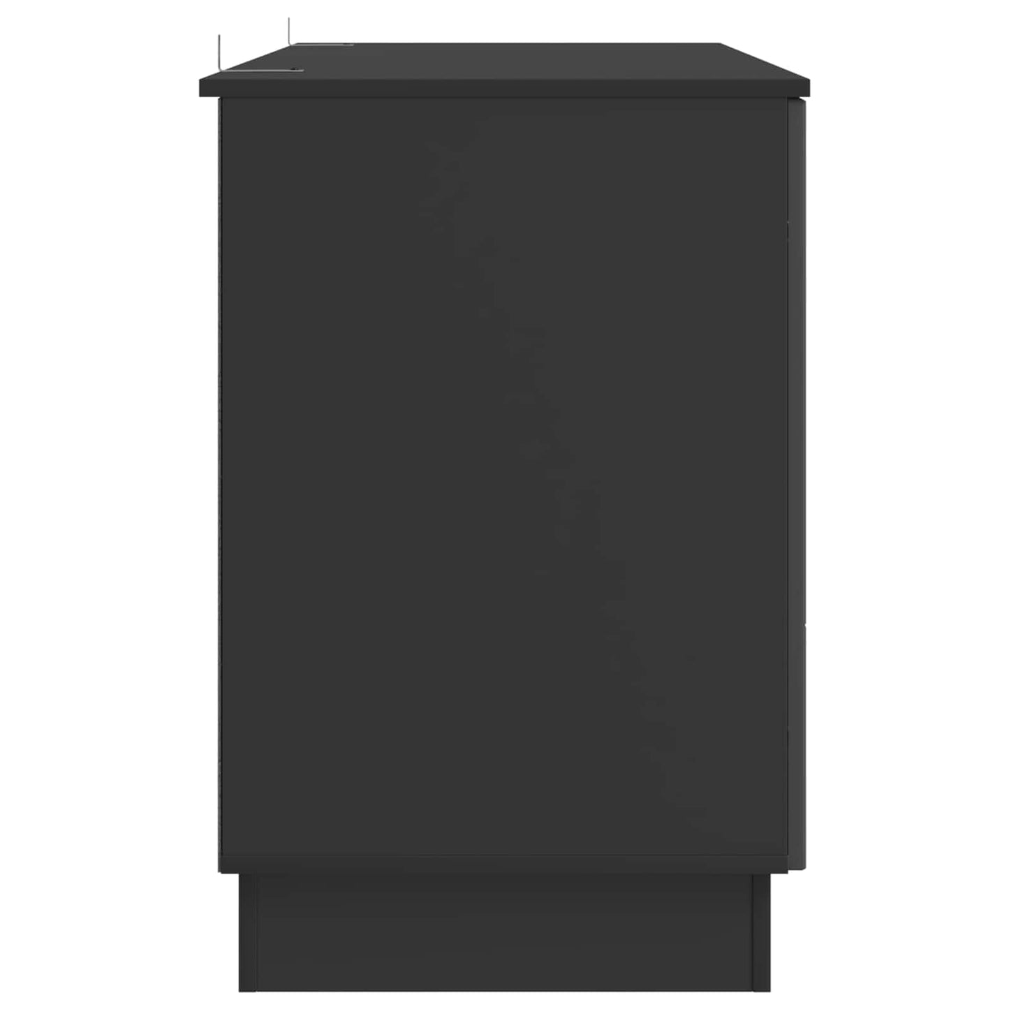 Desk with Shelf Black 142.5 x 50 x 75 cm Engineered Wood