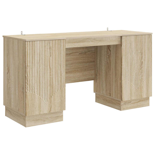 Desk Sonoma Oak 142.5 x 50 x 75 cm Engineered Wood