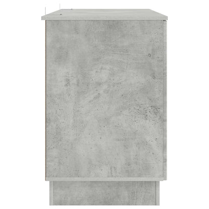 Desk with Door Concrete Grey 142.5 x 50 x 75 cm Engineered Wood