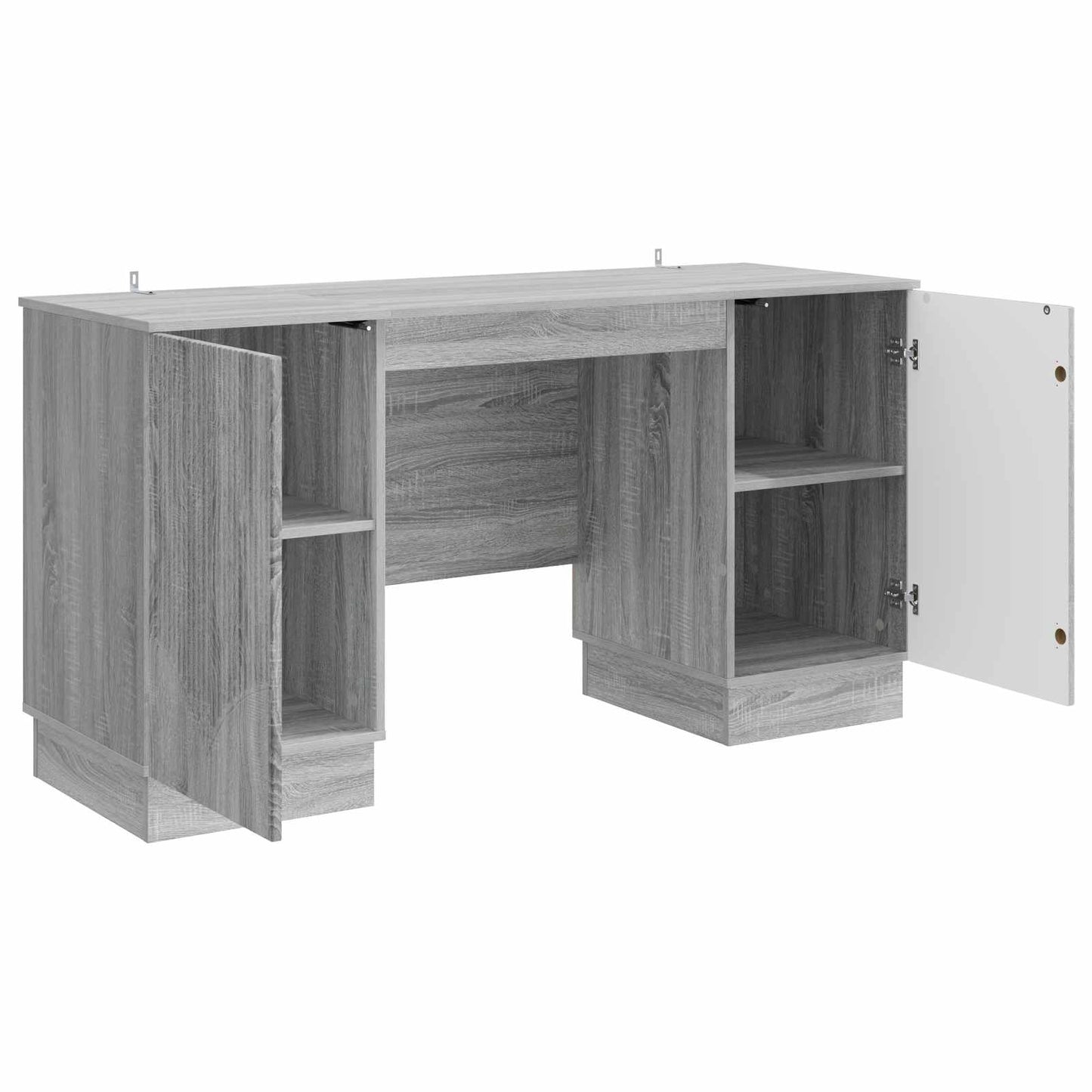 Desk with Shelf Grey Sonoma 142.5 x 50 x 75 cm Engineered Wood