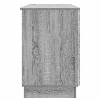 Desk with Shelf Grey Sonoma 142.5 x 50 x 75 cm Engineered Wood