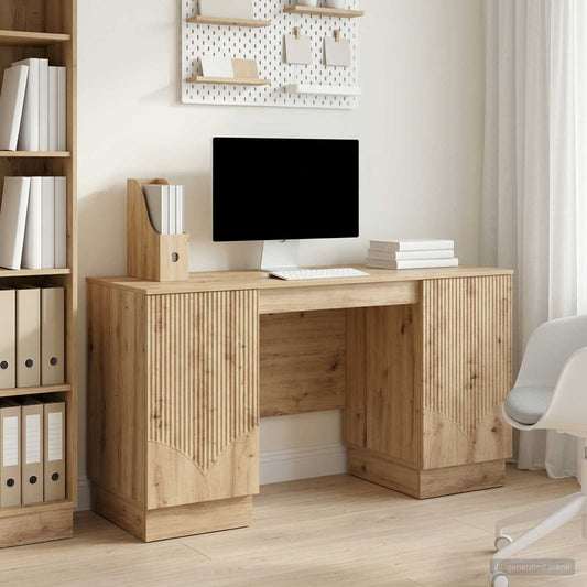 Desk Artisan Oak 142.5 x 50 x 75 cm Engineered Wood