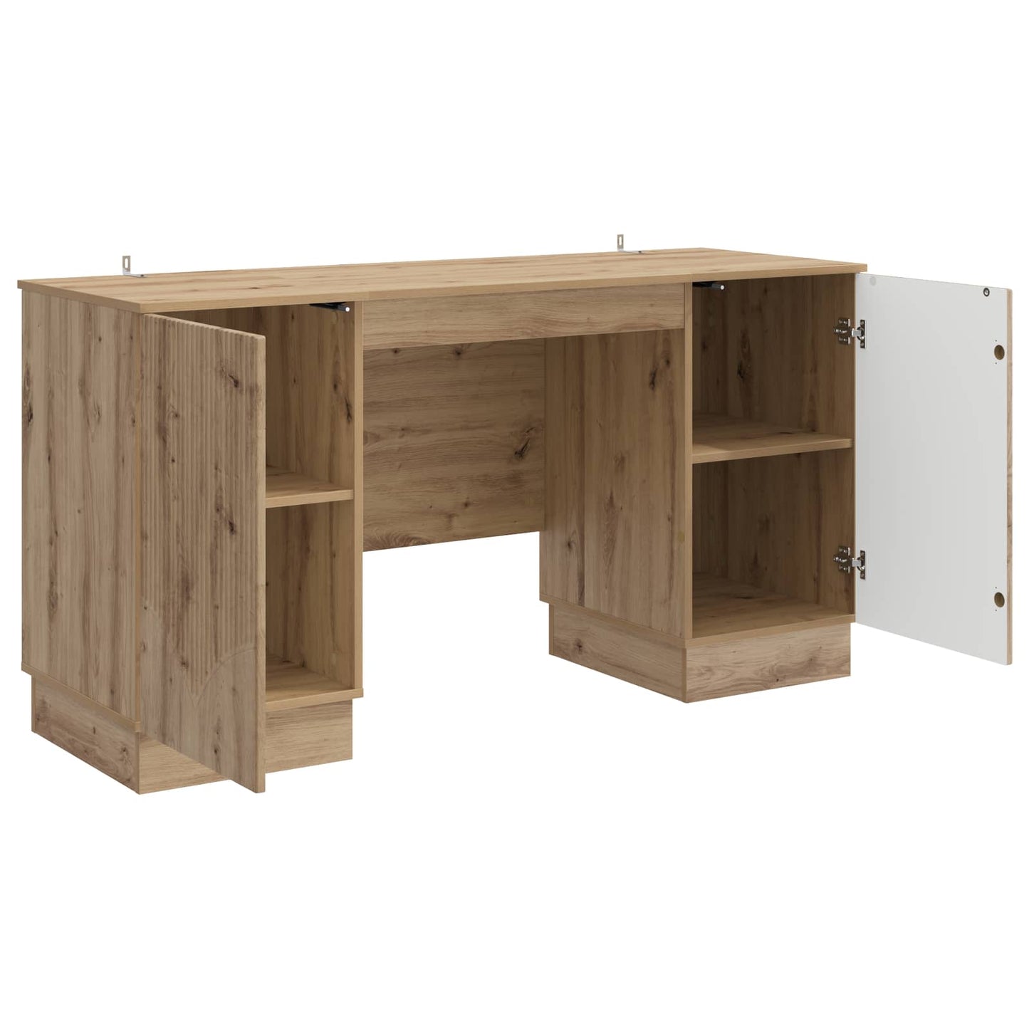 Desk with Shelf Artisan Oak 142.5 x 50 x 75 cm Engineered Wood