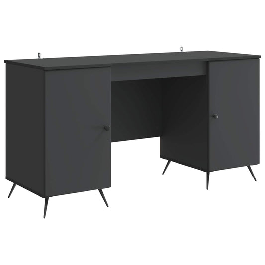Desk Black 142.5 x 50 x 75 cm Engineered Wood