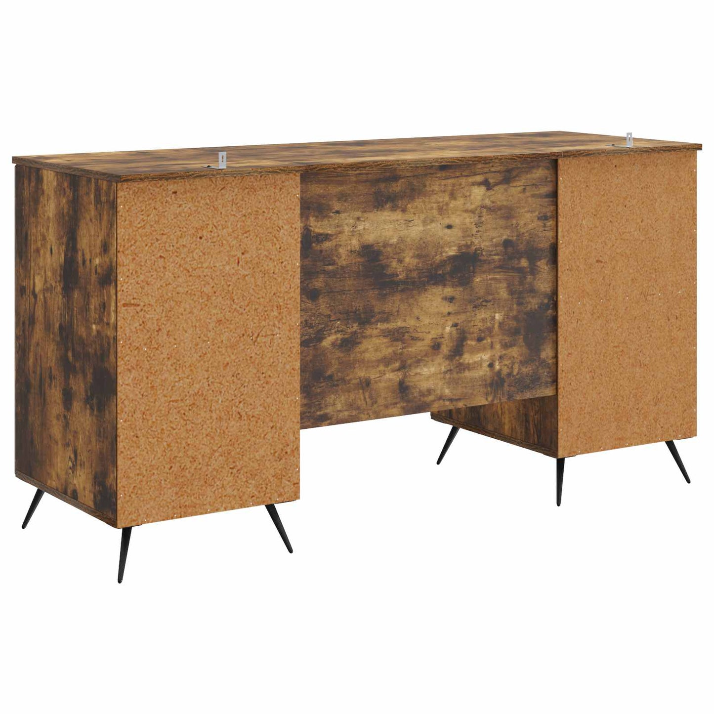 Desk Smoked Oak 142.5 x 50 x 75 cm Engineered Wood