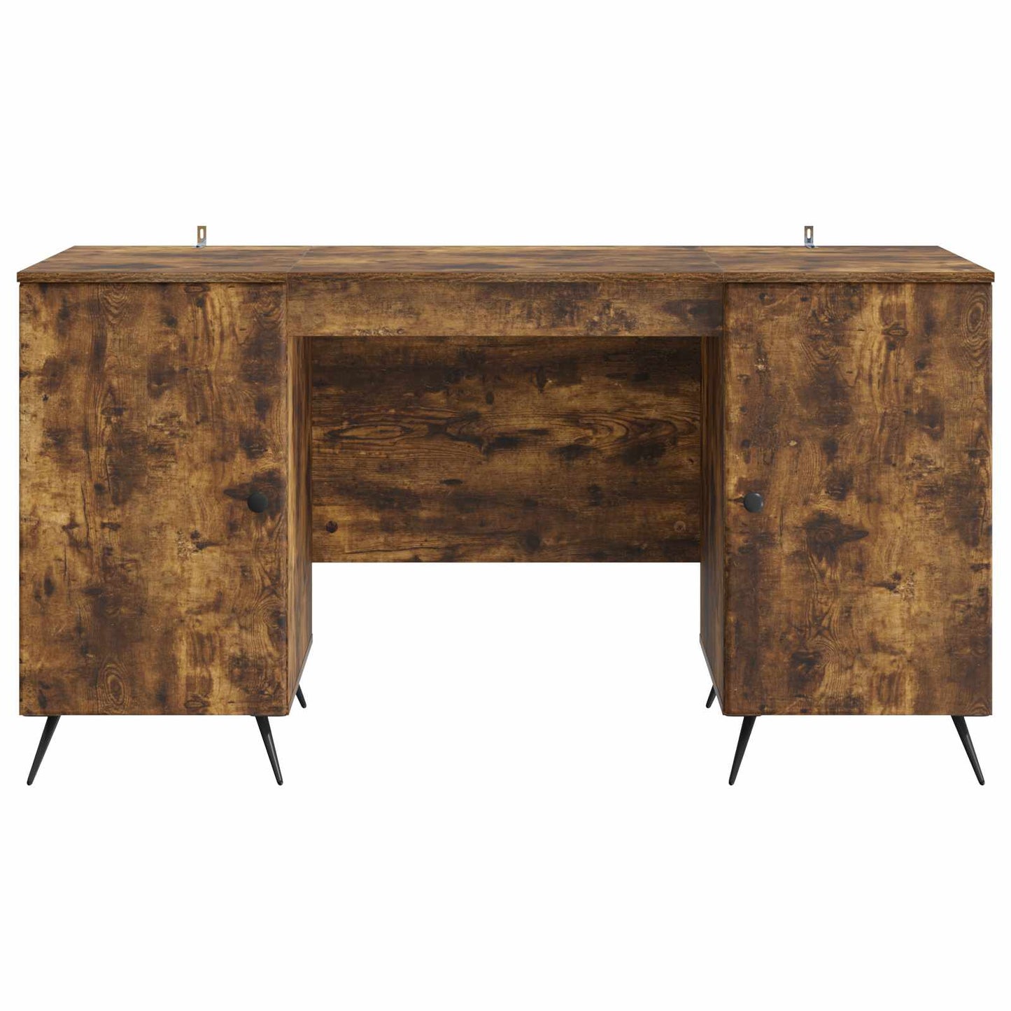 Desk Smoked Oak 142.5 x 50 x 75 cm Engineered Wood