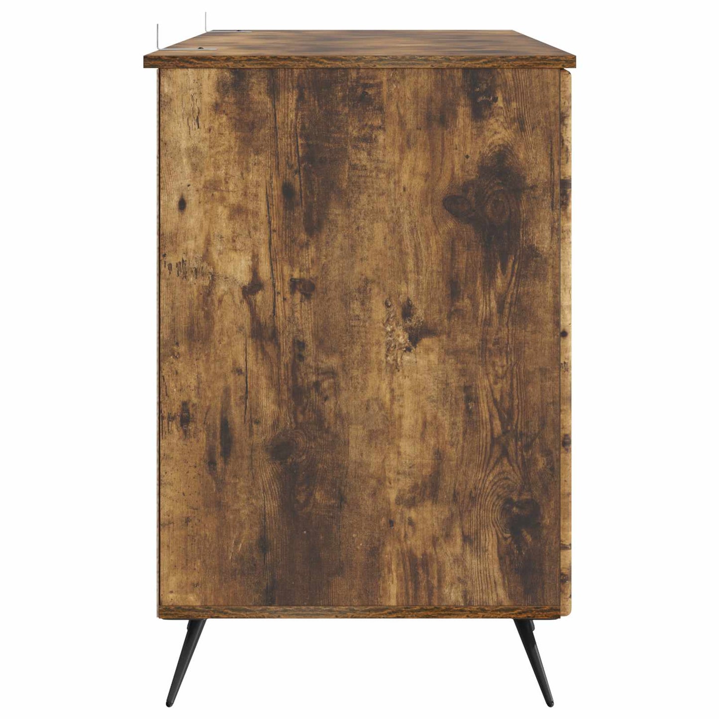 Desk Smoked Oak 142.5 x 50 x 75 cm Engineered Wood