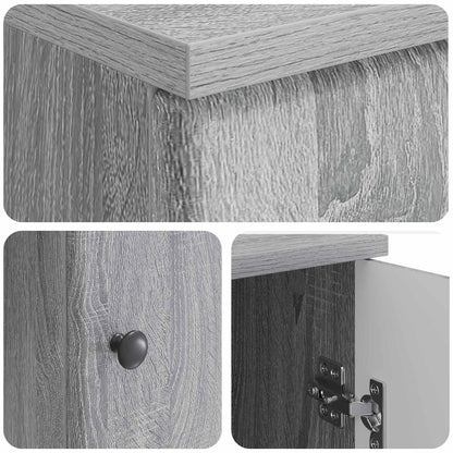 Desk Grey Sonoma 142.5 x 50 x 75 cm Engineered Wood