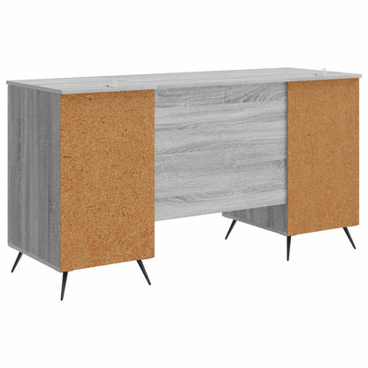 Desk Grey Sonoma 142.5 x 50 x 75 cm Engineered Wood