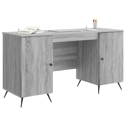 Desk Grey Sonoma 142.5 x 50 x 75 cm Engineered Wood