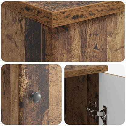 Desk with Shelf Old Wood 142.5 x 50 x 75 cm Engineered Wood