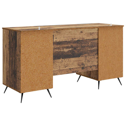 Desk with Shelf Old Wood 142.5 x 50 x 75 cm Engineered Wood