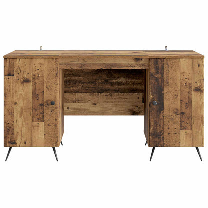 Desk with Shelf Old Wood 142.5 x 50 x 75 cm Engineered Wood
