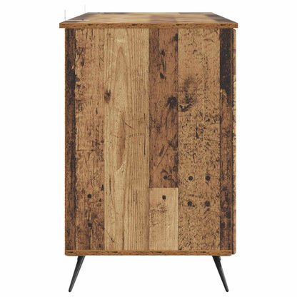 Desk with Shelf Old Wood 142.5 x 50 x 75 cm Engineered Wood