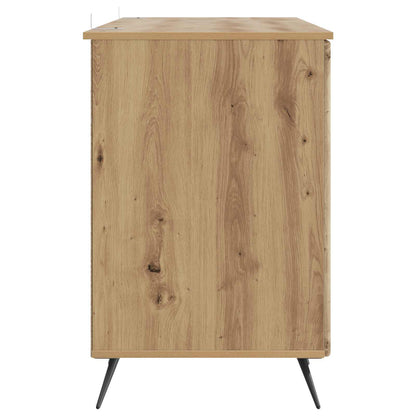Desk with Shelf Artisan Oak 142.5 x 50 x 75 cm Engineered Wood
