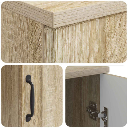 Desk with Shelf Sonoma Oak 142.5 x 50 x 75 cm Engineered Wood