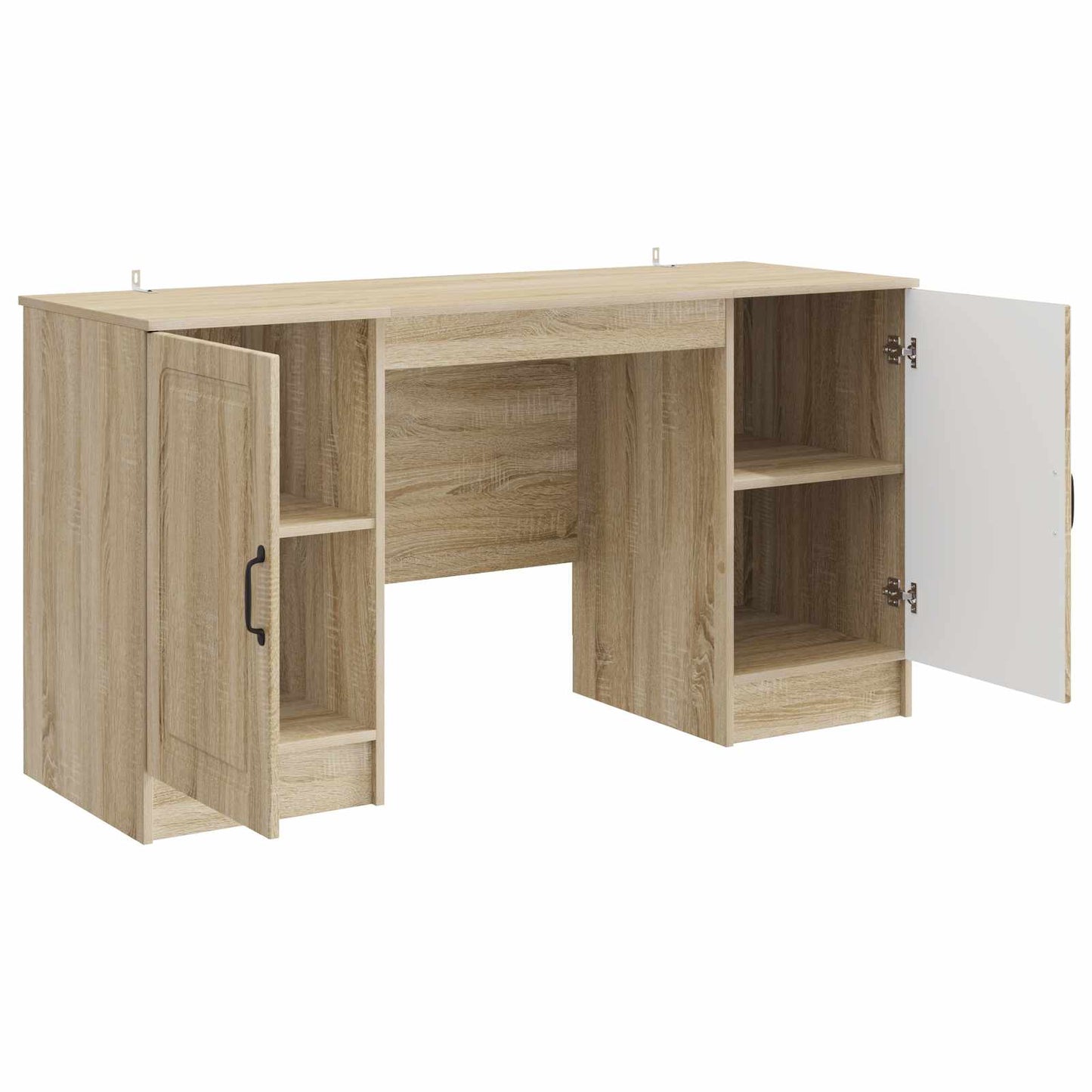 Desk with Shelf Sonoma Oak 142.5 x 50 x 75 cm Engineered Wood