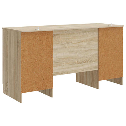 Desk with Shelf Sonoma Oak 142.5 x 50 x 75 cm Engineered Wood