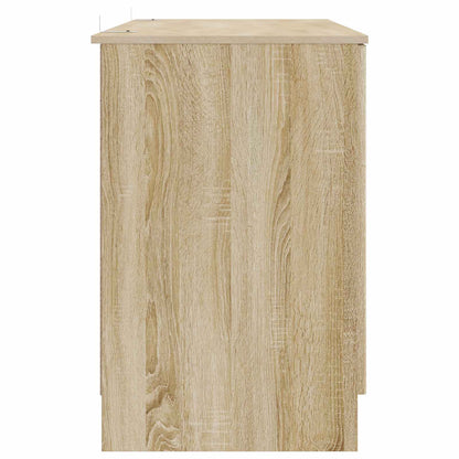 Desk with Shelf Sonoma Oak 142.5 x 50 x 75 cm Engineered Wood